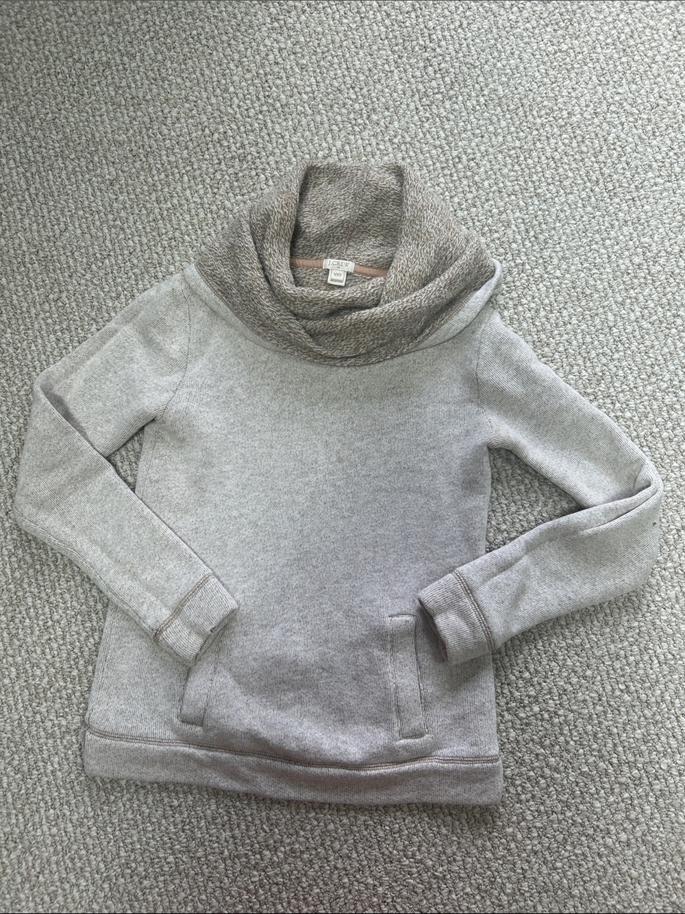 J. Crew B4923 long-sleeve cowl neck funnelneck pullover sweater XXS